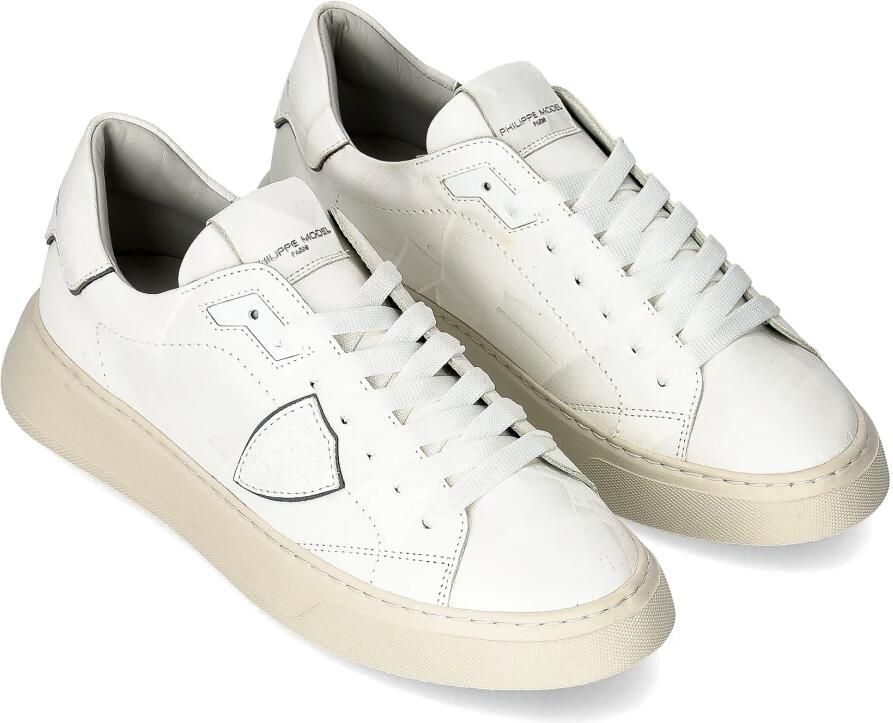 Philippe Model Leren sneakers met logoplaatje White Heren - Foto 2