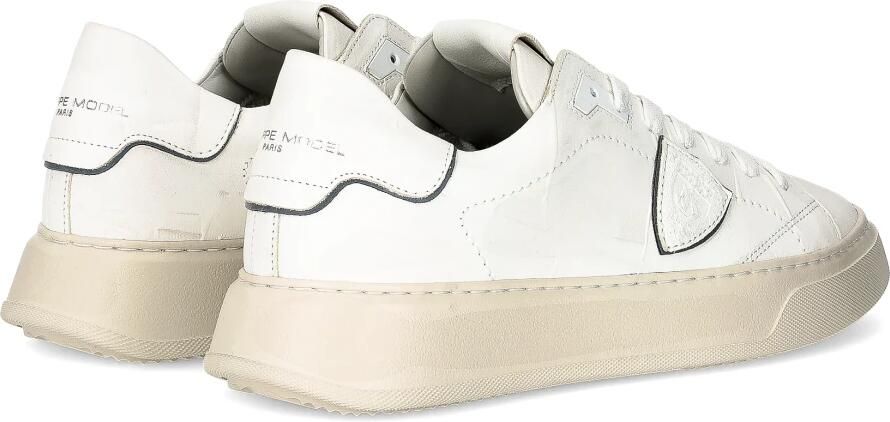 Philippe Model Leren sneakers met logoplaatje White Heren - Foto 4