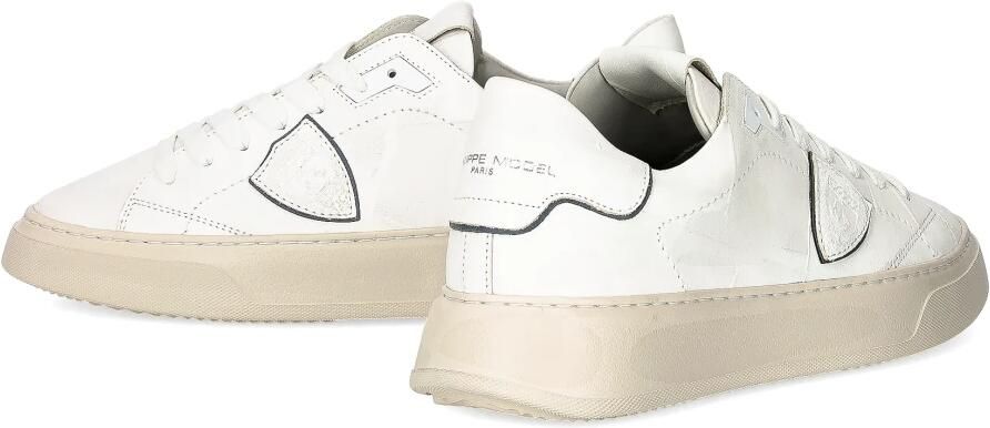 Philippe Model Leren sneakers met logoplaatje White Heren - Foto 5
