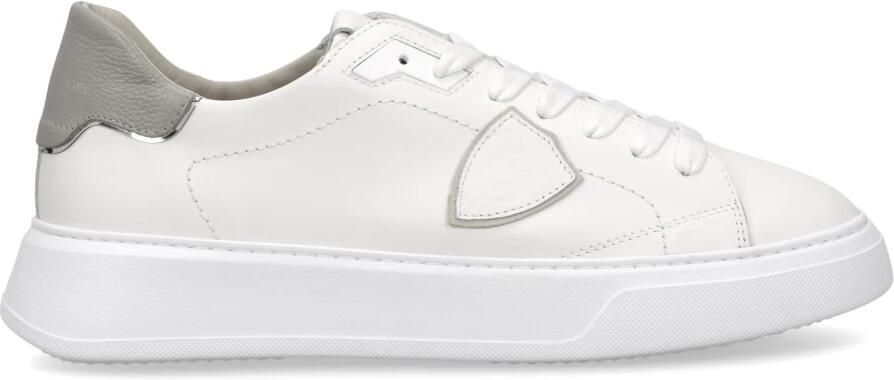 Philippe Model Sneakers BTLU VZ02 TEMPLE LOW MAN-VEAU CERF BLANC GRIS