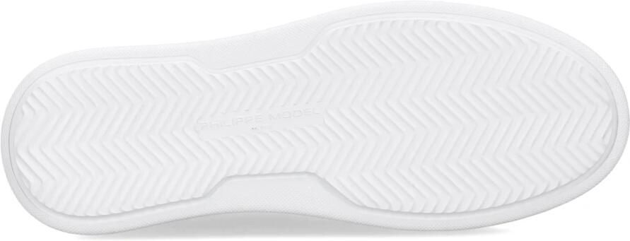 Philippe Model Sneakers BTLU VZ02 TEMPLE LOW MAN-VEAU CERF BLANC GRIS - Foto 5