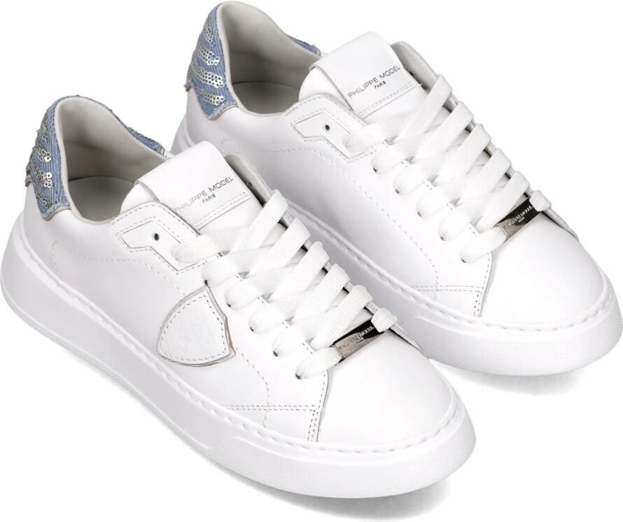 Philippe Model Witte Sneakers met Veters en Logo Patch - Foto 2