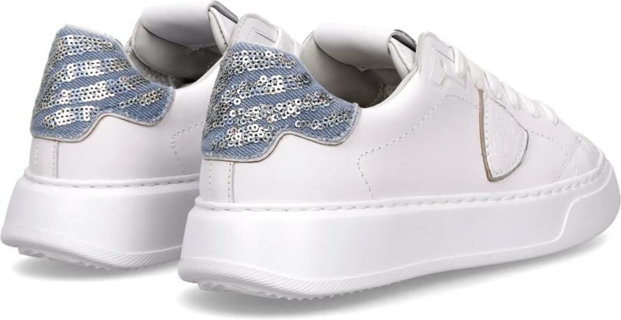 Philippe Model Witte Sneakers met Veters en Logo Patch - Foto 4
