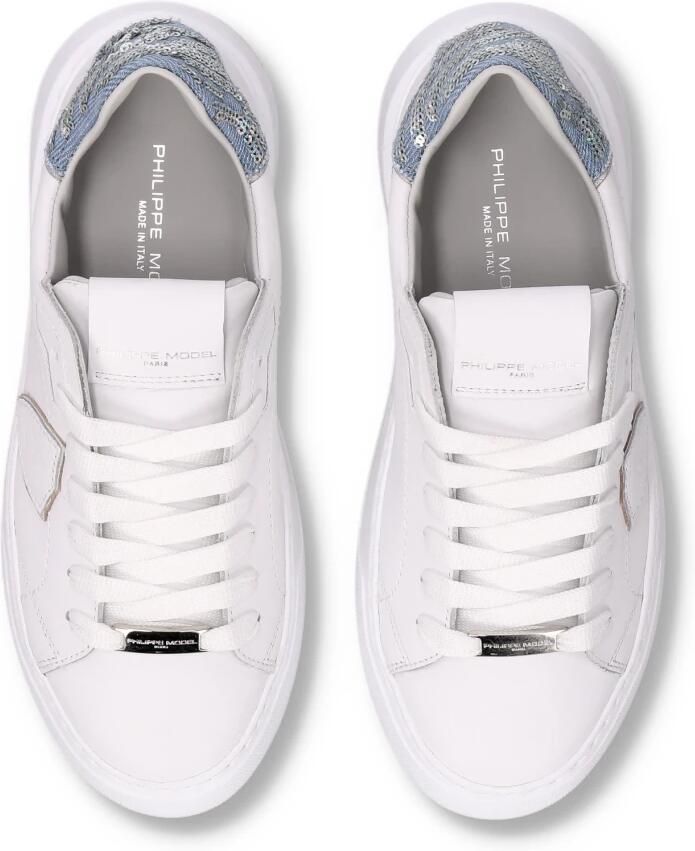 Philippe Model Witte Sneakers met Veters en Logo Patch - Foto 3