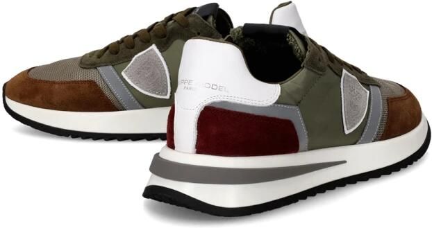 Philippe Model Heren Sneakers Paris Tylu W017 Groen Bruin Groen Heren - Foto 2