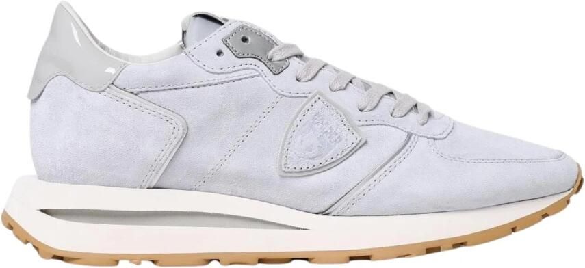 PHILIPPE MODEL Lage Sneakers Dames Tropez Haute Low Woman Maat: 41 Materiaal: Suède Kleur: Blauw - Foto 4