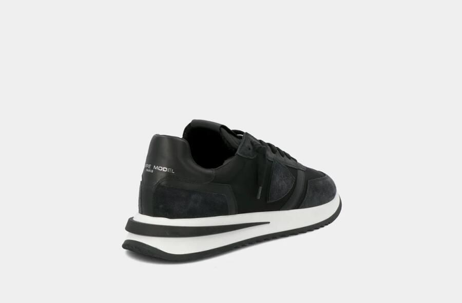 Philippe Model Zwarte Suède Leren Sneakers voor Mannen Black Heren - Foto 2