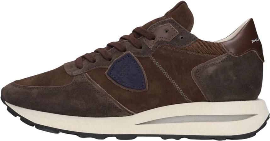 PHILIPPE MODEL Lage Sneakers Heren Tropez Haute Low Man Suède Bruin