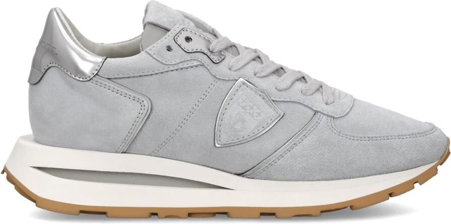 PHILIPPE MODEL Lage Sneakers Dames Tropez Haute Low Woman Suède Grijs