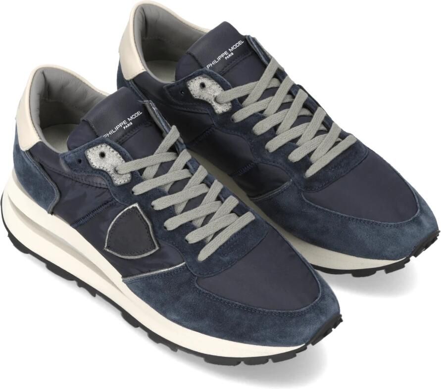 PHILIPPE MODEL Lage Sneakers Heren Tropez Haute Low Man Textiel Donkerblauw
