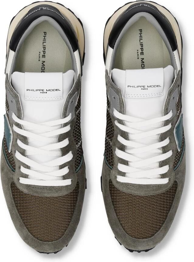 PHILIPPE MODEL Lage Sneakers Heren Tropez Haute Low Man Leer Grijs - Foto 3