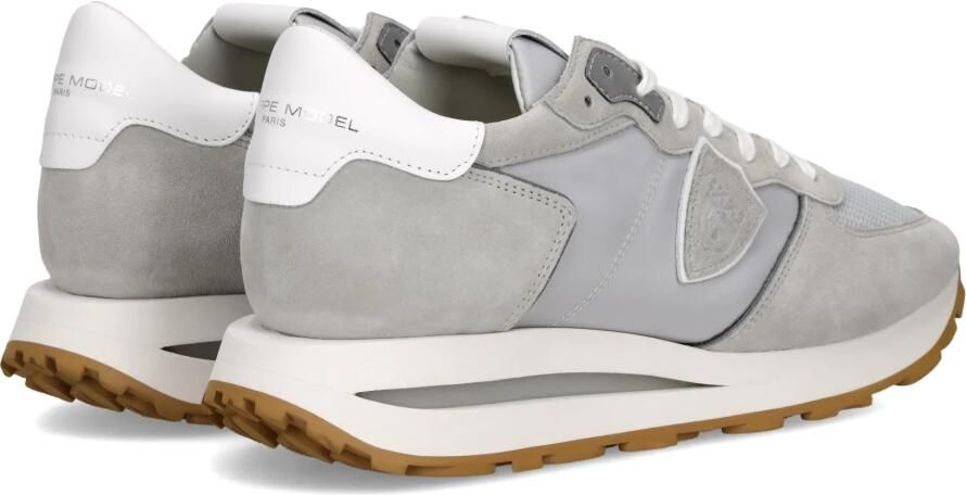 PHILIPPE MODEL Lage Sneakers Heren Tropez Haute Low Man Suède Grijs - Foto 5