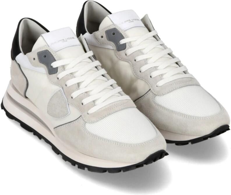 PHILIPPE MODEL Lage Sneakers Heren Tropez Haute Low Man Suède Wit - Foto 4