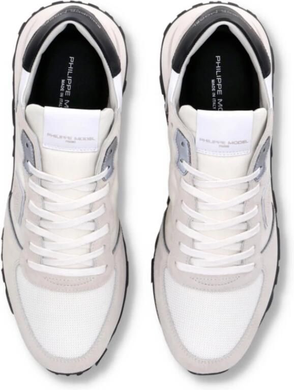 PHILIPPE MODEL Lage Sneakers Heren Tropez Haute Low Man Suède Wit - Foto 7
