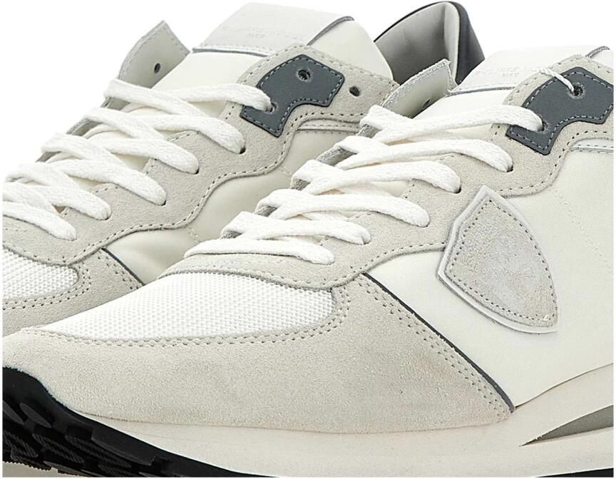 PHILIPPE MODEL Lage Sneakers Heren Tropez Haute Low Man Suède Wit - Foto 3