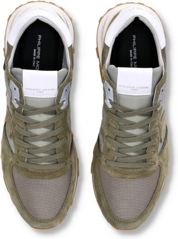 PHILIPPE MODEL Lage Sneakers Heren Tropez Haute Low Man Suède Groen - Foto 2