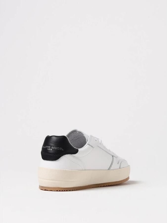PHILIPPE MODEL Lage Sneakers Heren Nice Low Man Maat: 46 Materiaal: Leer Kleur: Wit - Foto 2