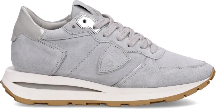 PHILIPPE MODEL Lage Sneakers Dames Tropez Haute Low Woman Suède Blauw