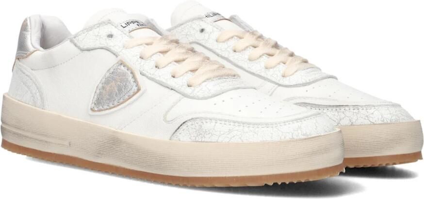 PHILIPPE MODEL Lage Sneakers Dames Nice Low Woman Leer Wit - Foto 6