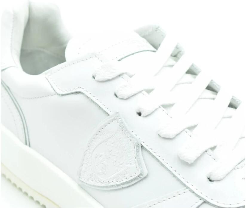 Philippe Model Witte Sneakers met Logo Patch en Contrasterende Hiel White Dames - Foto 2