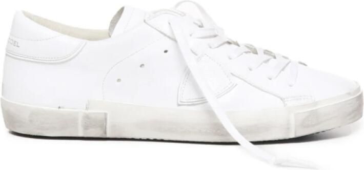 Philippe Model Zilveren gelamineerde leren hoge sneakers White Heren - Foto 19