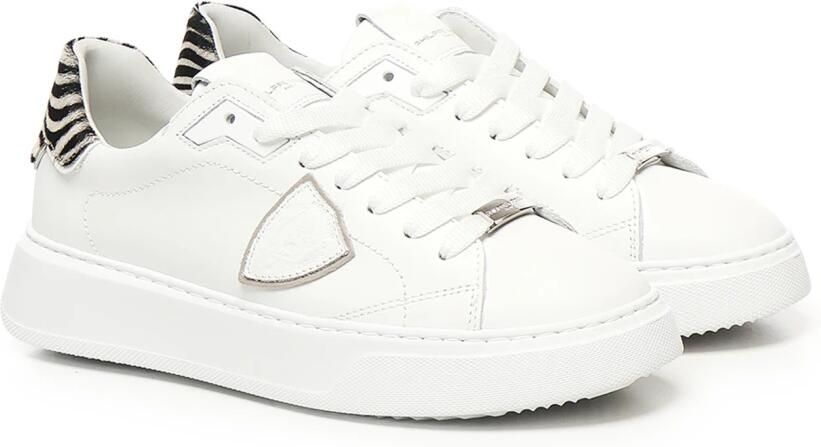 Philippe Model Sneakers BTLD VA04 TEMPLE-VEAU ANIMALIER BLANC ZEBRA - Foto 6