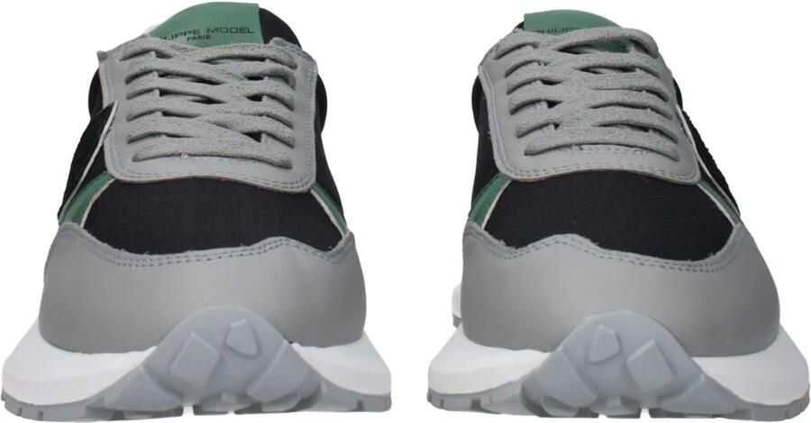 Philippe Model Zwarte Atletische Sneakers met Logo Detail