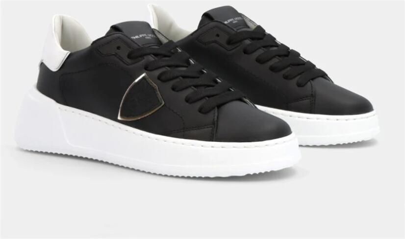 Philippe Model Tres Temple Sneakers: Schone vormen Italiaanse materialen Black Dames