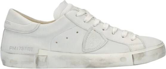 Philippe Model Witte Sneakers met Uniek Ambachtelijk Ontwerp White Heren