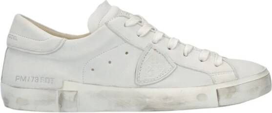 Philippe Model men's shoes leather trainers sneakers prsx Wit Heren