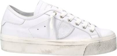 Philippe Model Witte lage top sneakers met verontruste rubberen zool White Dames