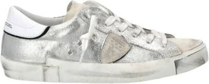 Philippe Model Low-Top Sneakers Prsx Low Metal Silver Sneaker in wit - Foto 10