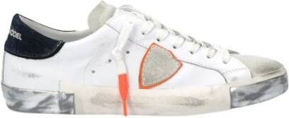 Philippe Model Witte Sneakers Regular Fit Geschikt voor Alle Temperaturen 100% Leer White Heren