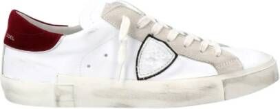 Philippe Model Prsx Leren Sneaker voor Mannen Wit Heren