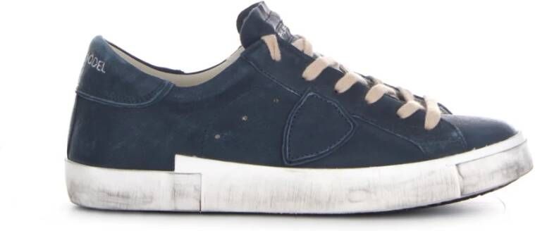 Philippe Model Prsx Leren Sneakers Blauw Heren