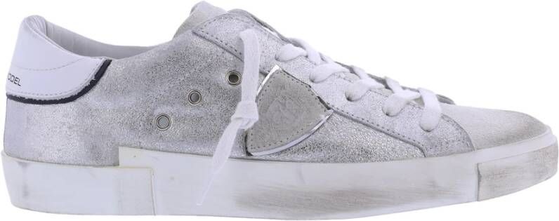 Philippe Model Low-Top Sneakers Prsx Low Metal Silver Sneaker in wit - Foto 6