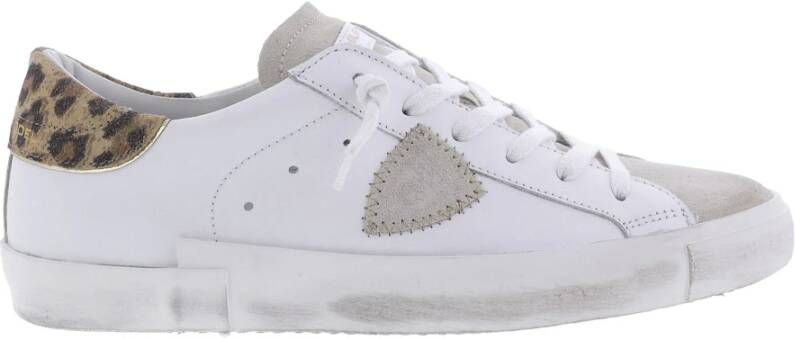 Philippe Model Sneaker met dierenprint van leer White Dames