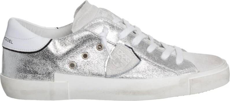Philippe Model Low-Top Sneakers Prsx Low Metal Silver Sneaker in wit - Foto 12