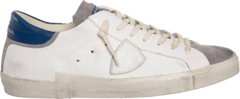 Philippe Model Witte lage top sneakers met asymmetrische band White