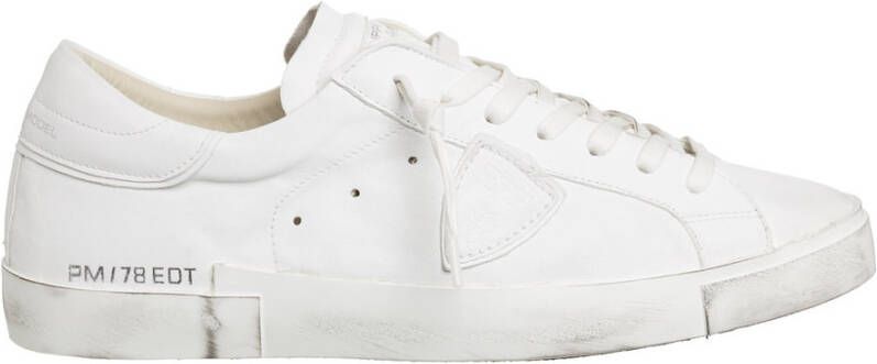 Philippe Model Witte Sneakers met Uniek Ambachtelijk Ontwerp White Heren