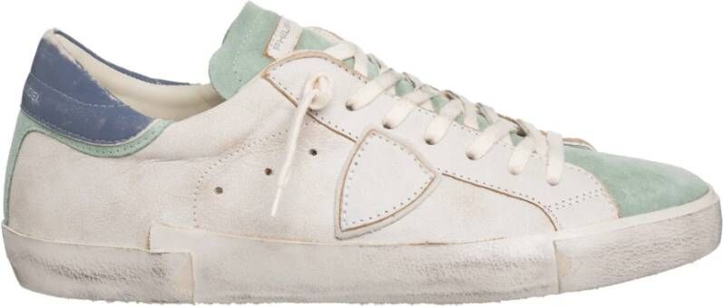 Philippe Model Vintage Leren Sneakers White Heren