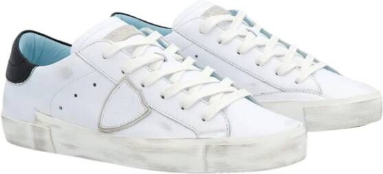 Philippe Model Wit Zwart Sneakers Stijlvol en Comfortabel White