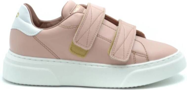 Philippe Model Roze Leren Veterschoenen