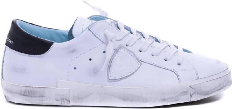 Philippe Model Wit Zwart Sneakers Stijlvol en Comfortabel White