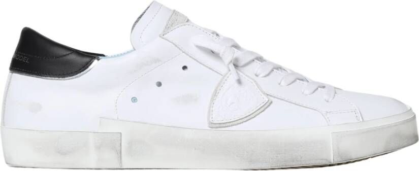 Philippe Model Wit Zwart Sneakers Stijlvol en Comfortabel White