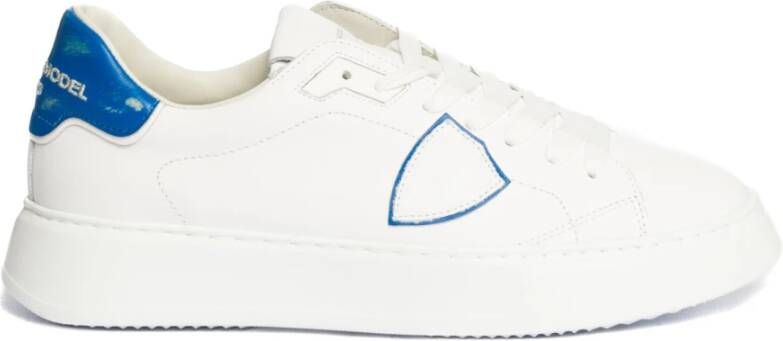 Philippe Model Witte Leren Sneakers met Oversized Zool White Heren