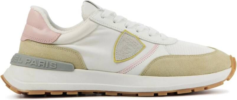 Philippe Model Sneakers Dames Lage sneakers Damesschoenen Canvas Antibes Beige combi