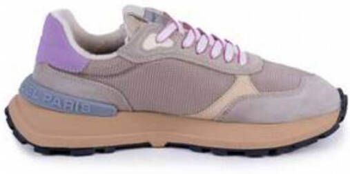 Philippe Model Leren sneakers met logo en gewaxte veters Purple Dames