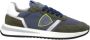 Philippe Model Blauwe Militaire Stijl Lage Sneakers Green Heren - Thumbnail 1