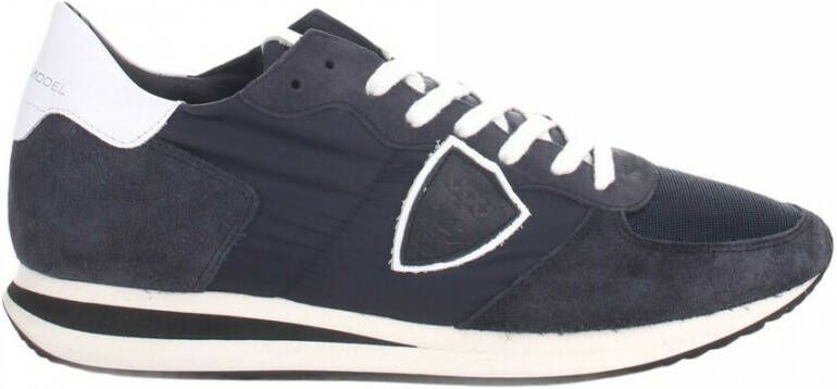 Philippe Model men's shoes suede trainers sneakers Trpx Blauw Heren